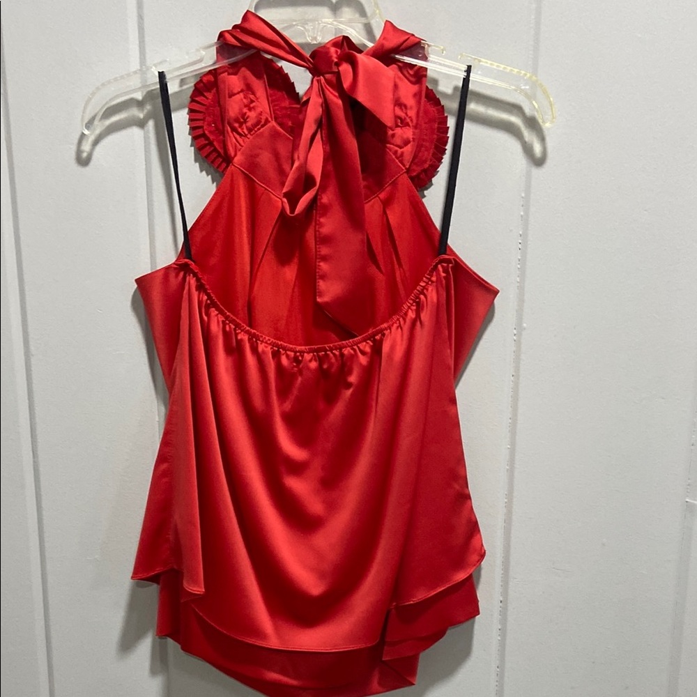 Karlie Red Asymmetrical Embellished Tank Top - Picture 4 of 4